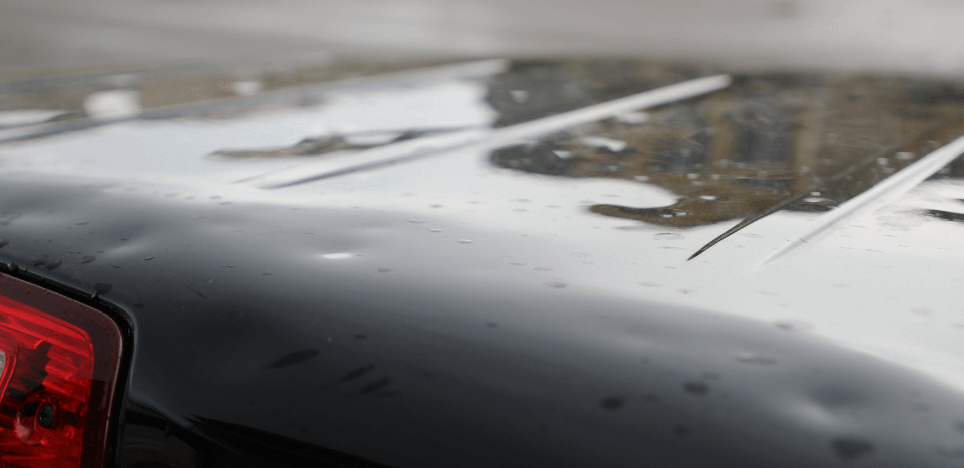 Hail damaged car