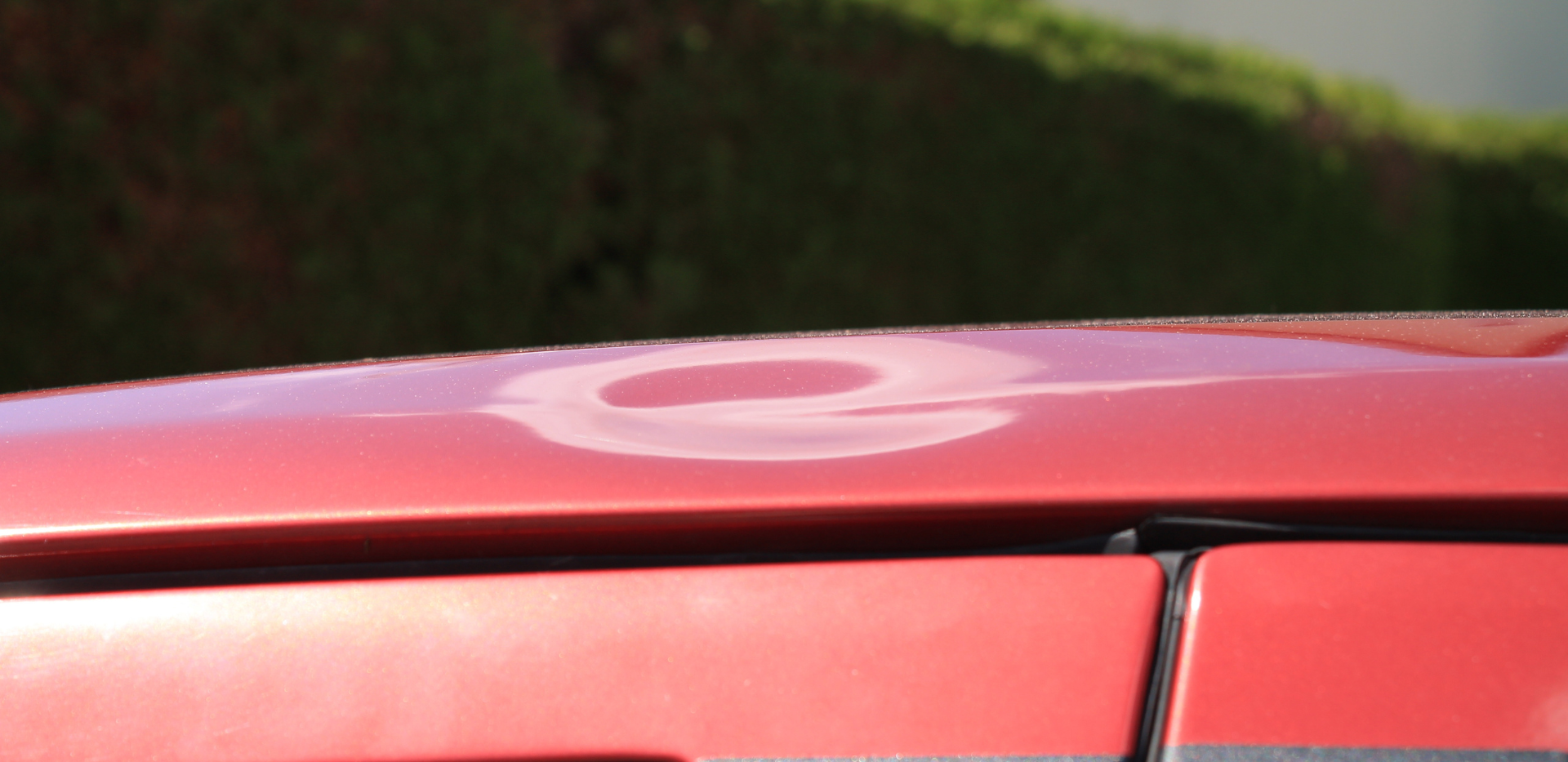 Hail Dented Car Roof